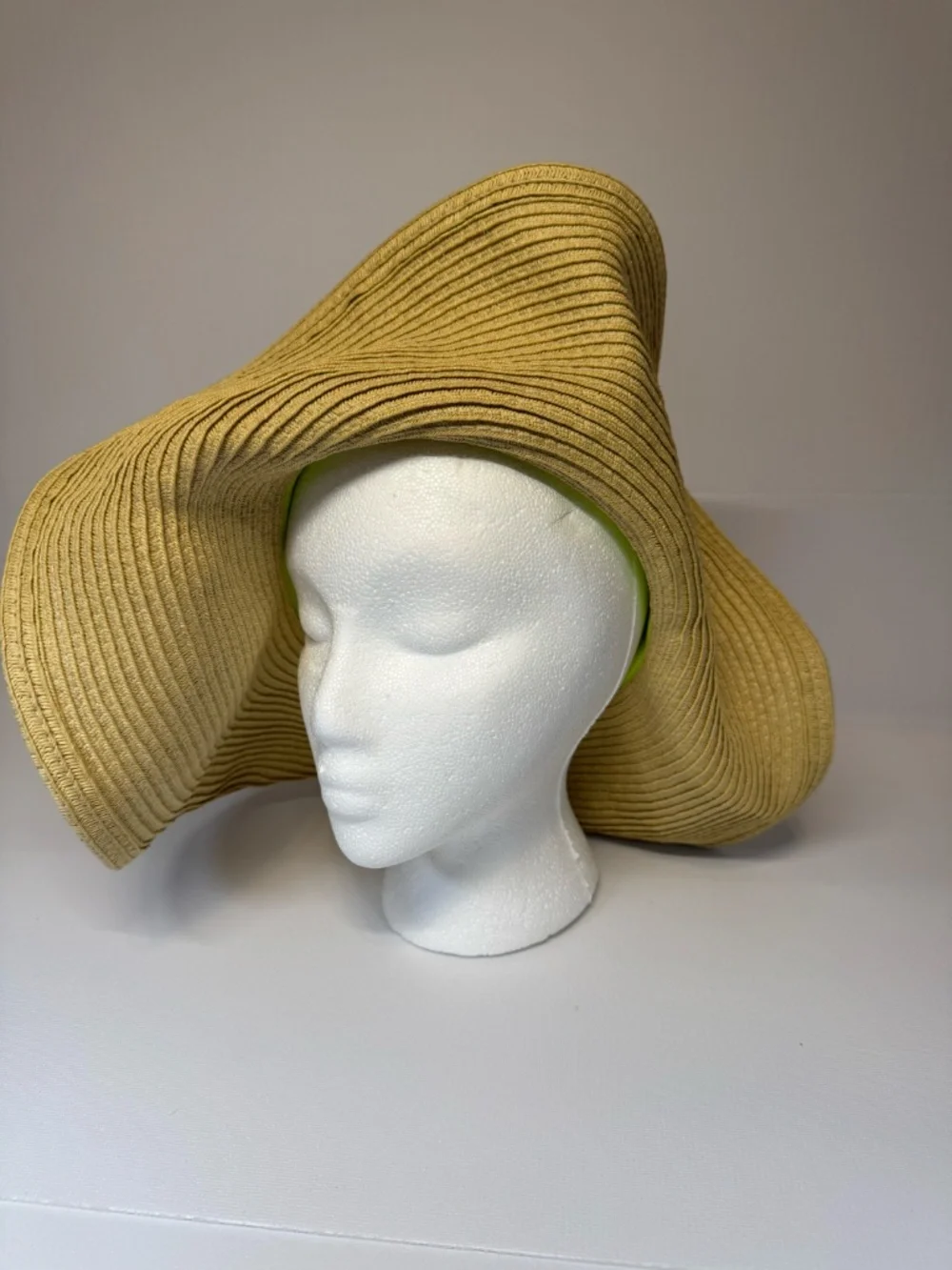 J. Crew Packable Paper Straw Floppy Sun Hat Wide Brim Beach Resort One Size